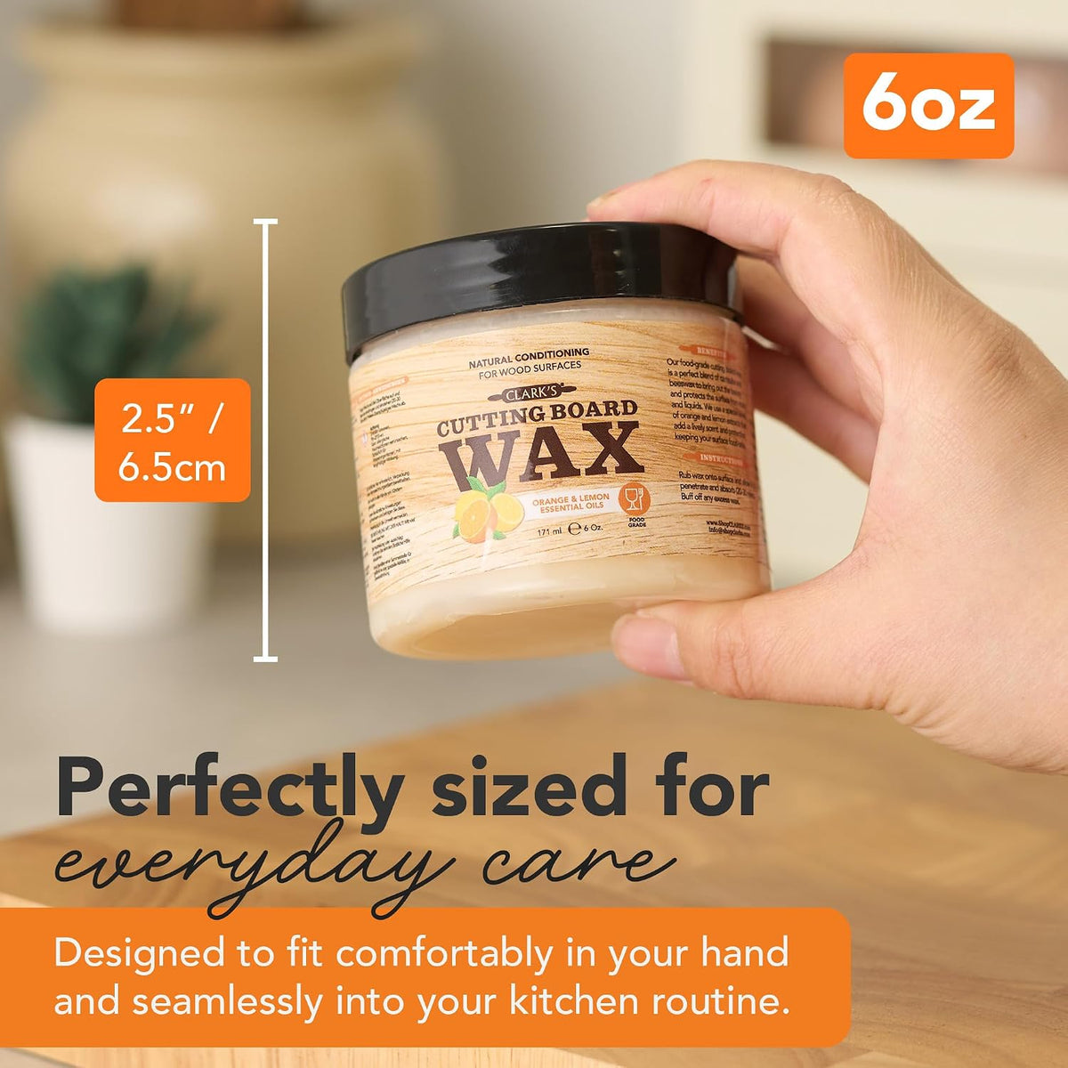 Cutting Board Wax - 2-in-1 Wood Butter & Food Grade Mineral Oil with Beeswax – Butcher Block Conditioner for Cutting