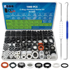 1000 Pcs 18 Size O Ring Kit+18 Size Rubber Washers Assortment Kit