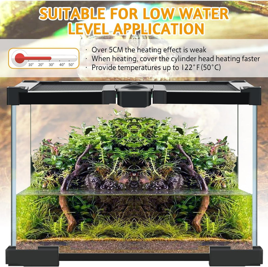 Reptile Heating Pad 23W, Waterproof Under Tank Heater Mat 8x12 Inch for 30-40 Gallon Terrariums, Safe Heat Mat for