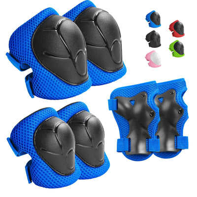 Kids Protective Gear Set Knee Pads for Kids 3-8 Years Toddler Knee and Elbow Pads with Wrist Guards 3 in 1 for