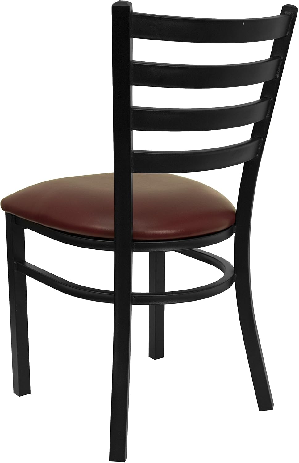 Hercules Metal Ladder Back Restaurant Chair, Burgundy