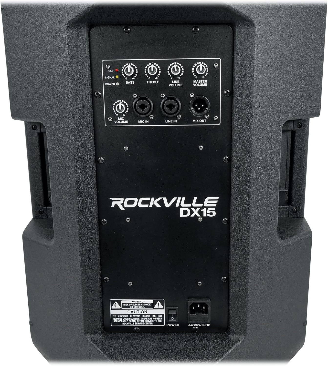 DX15 15" Active Powered Speaker with 2-Channel Mixer, 2-Pack | 2000W Peak/500W RMS, 1000W Program, XLR/1/4" Mic and