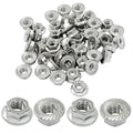 M4/0.7mm Serrated Flange Hex Nuts, 50Pcs