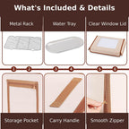 Folding Bread Proofing Box, 68-131F Temp Control 99H Timer, Foldable Dough Proofer for Sourdough Starter Pizza Yogurt