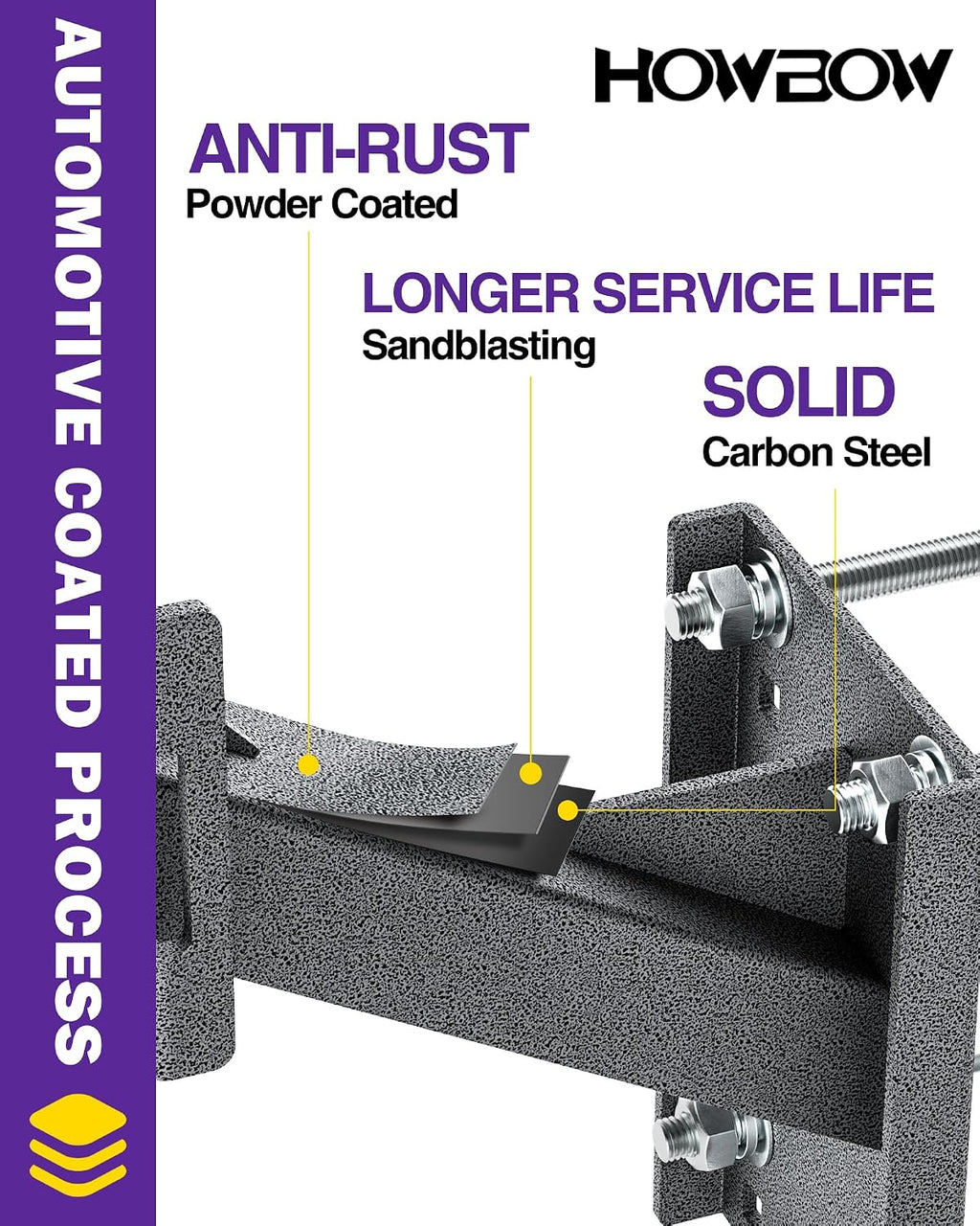 Trailer Spare Tire Mount, 6mm Heavy Duty Steel Spare Tire Carrier Bracket