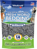 Fresh World Small Animal Bedding - Ultra Strength - Pet Bedding for Litter Boxes and Cages (16 L),Gray, 975 cu in