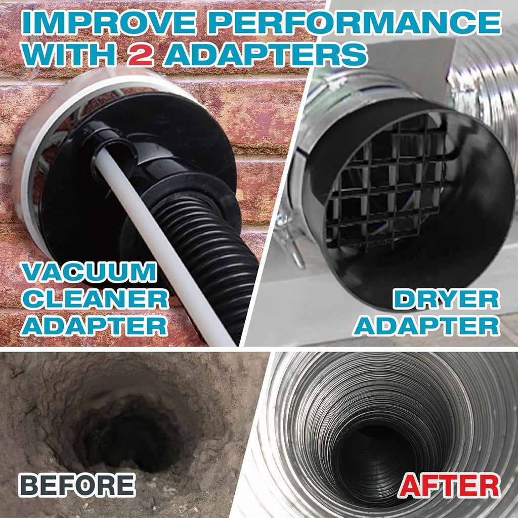 58-Pieces 35-Feet Dryer Vent Cleaner Kit, Dryer Cleaning Tools