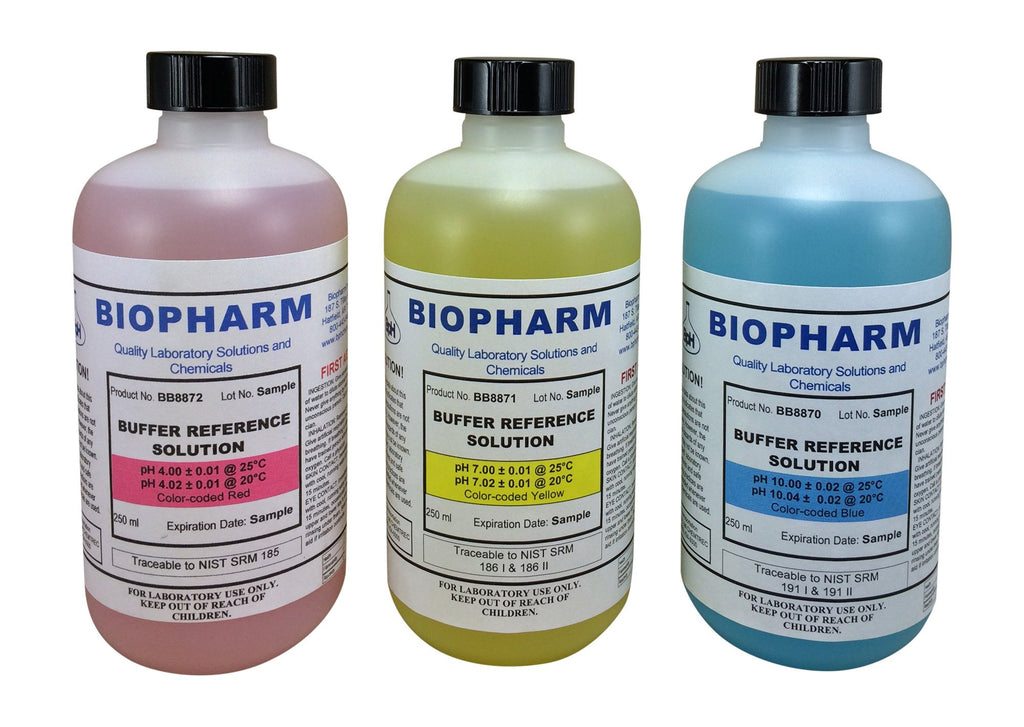 pH 4.00, 7.00 & 10.00 Calibration Buffer 3-Pack, 250 mL Each