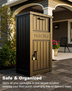 Package Delivery Box for Outside, Large Parcel Drop Box with Lockable Secure, Waterproof and Anti-Theft Storage for