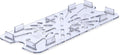 Plastic Drain Shelf for 1/3 Size Food Pan Clear (Pack of 6)