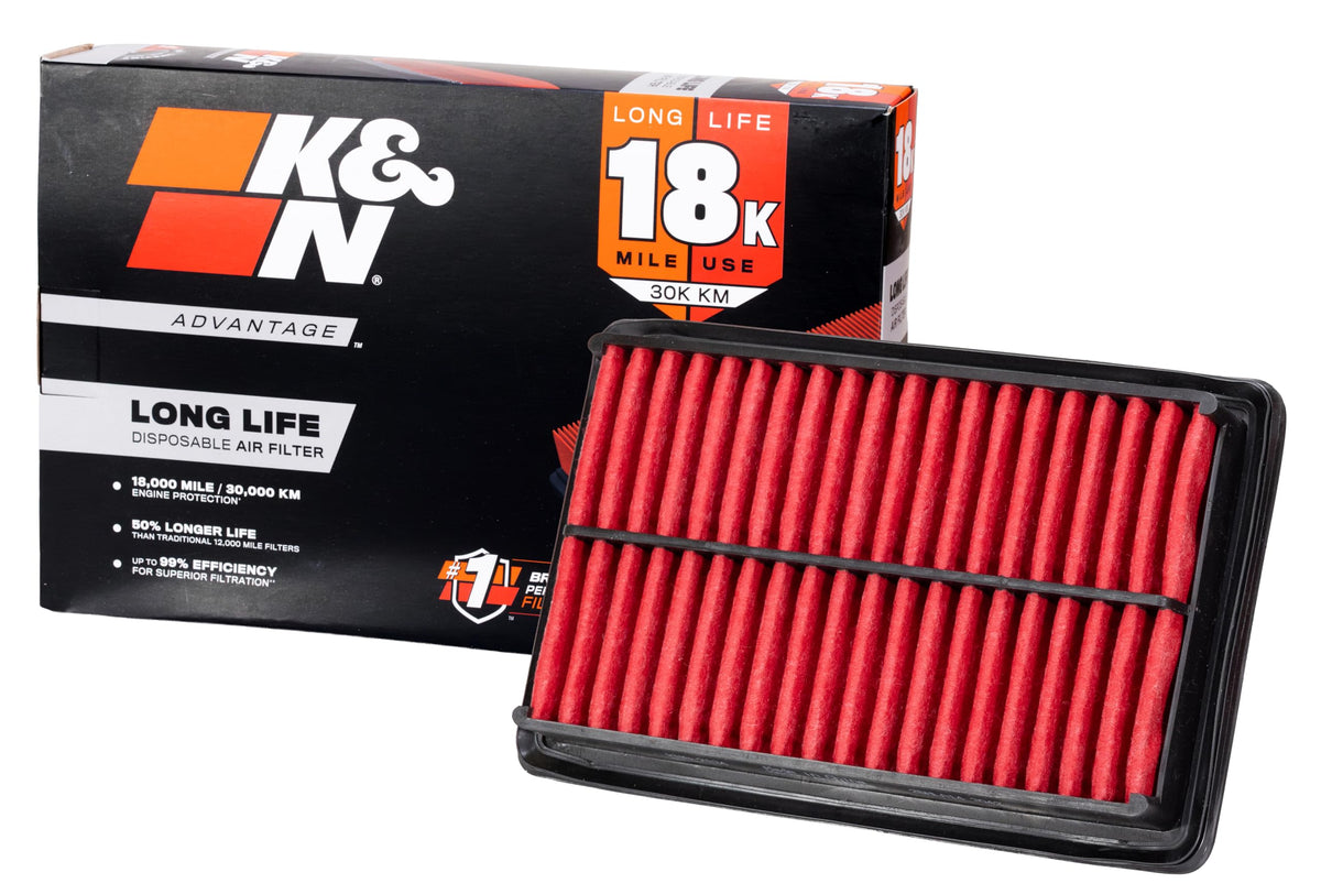K&N Engine Air Filter: Long Life 18,000 Mile Replacement Filter, KNA-2134