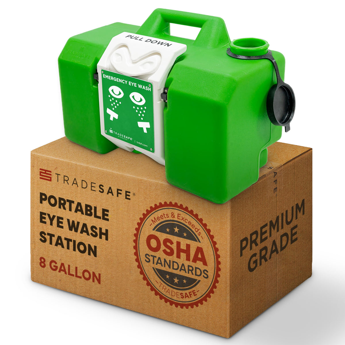 Portable Eye Wash Station OSHA Approved, 8 Gallon, ANSI Compliant