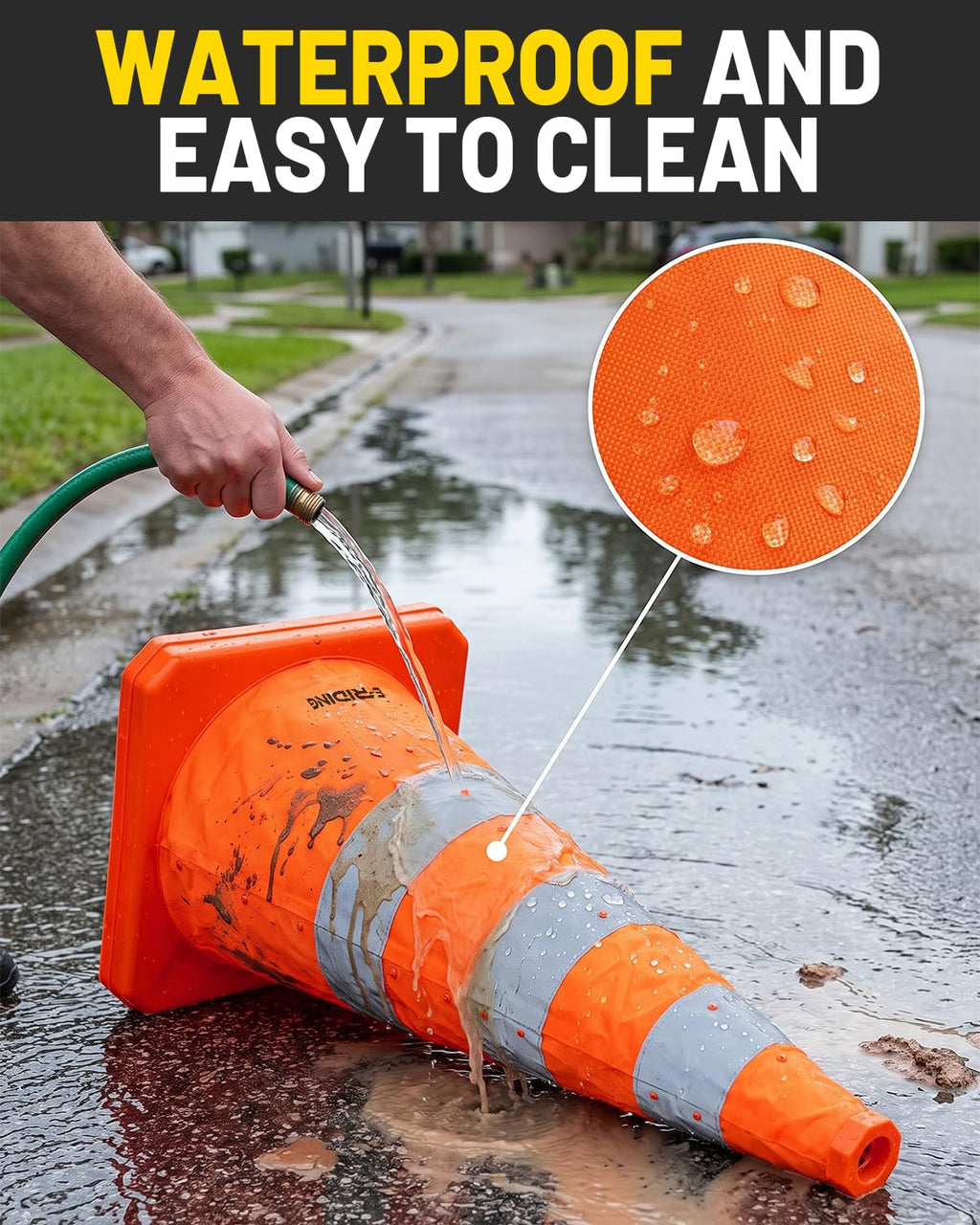 36 Inch 4 Pack Collapsible Traffic Cones