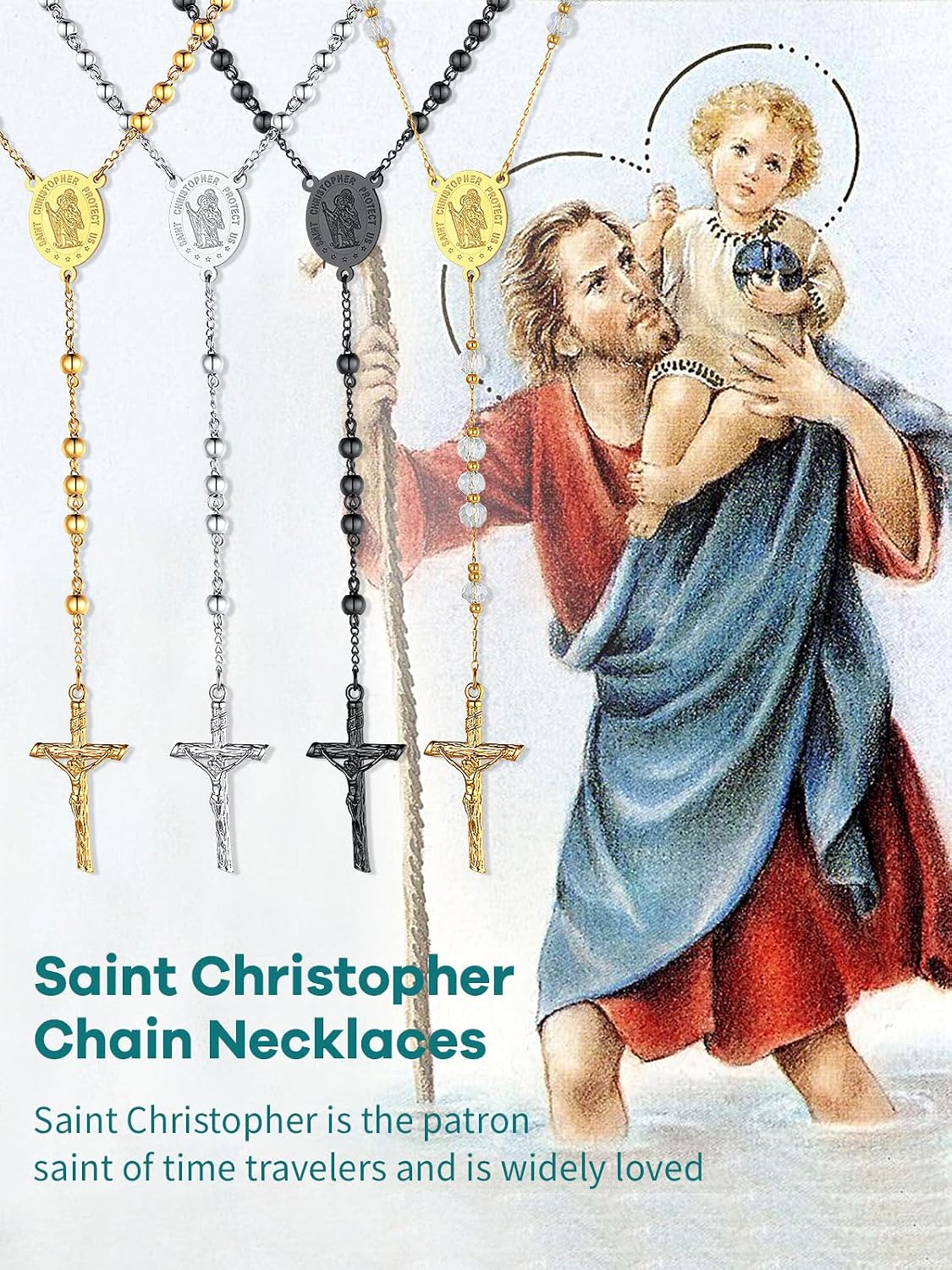 Rosary for Men Women Catholic Necklace Rosary Beads Customized