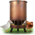 Solution4Patio 50LB No-Waste Chicken Feeder, Brown