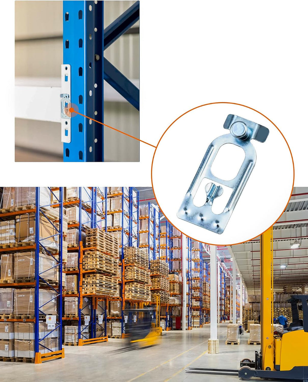 Teardrop Pallet Rack Safety Clip, 100 Pcs Universal Pallet Racking Beam Safety Clips Connector Cross Beam Locker