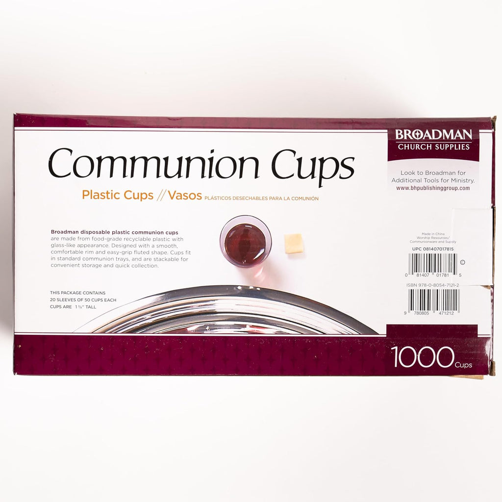 Broadman Plastic, Disposable, Recyclable Communion Cups, 2000 Count