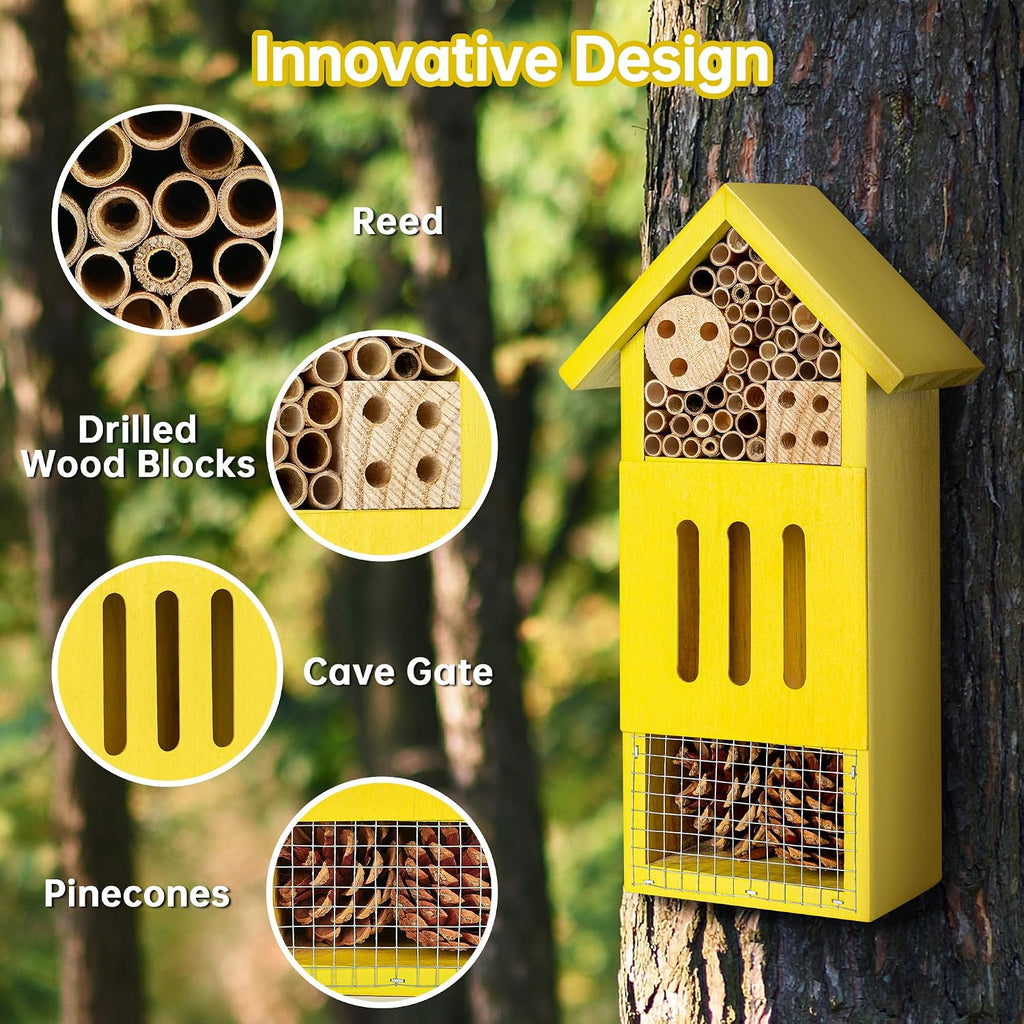 Bee House Bug Hotel & Butterfly House, Wooden Ladybug House