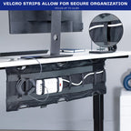 VIVO Black Screw-on 36 in Mesh Net Cable Management Holder, DESK-AC36MH-S