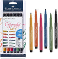 Pitt Artist Calligraphy Pens | 6 India Ink Pens, 2.5 mm Chisel Tip | Multicolor Calligraphy Pen Set for Lettering