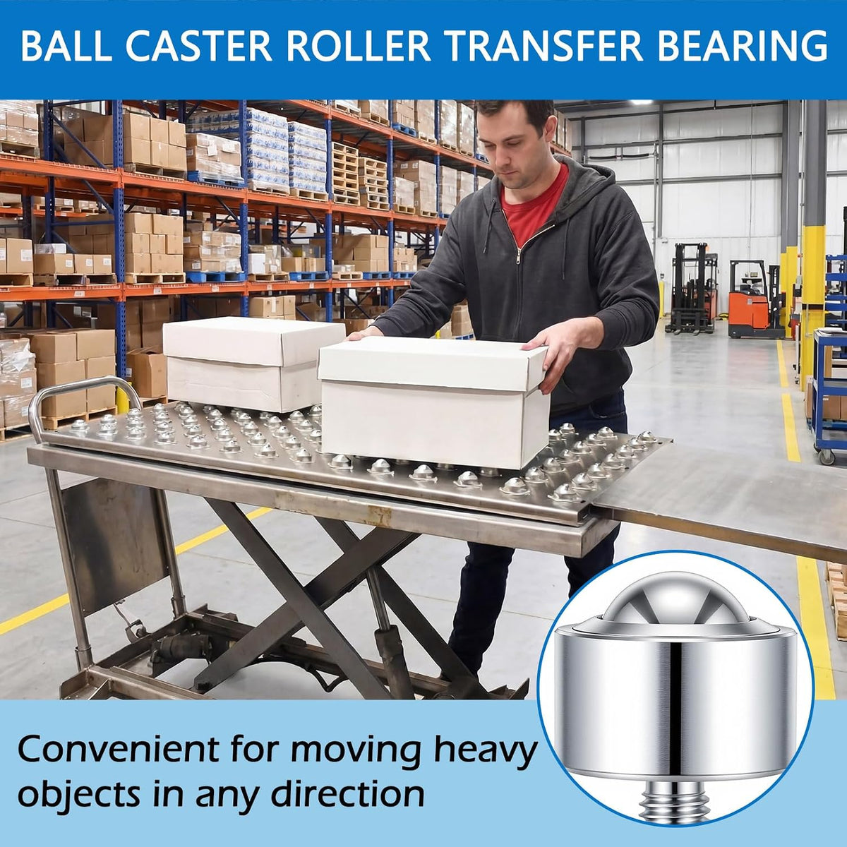 4 Pcs 1 Inch Steel Roller Ball Transfer Bearing Caster