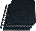 Fit Rubber Top Exercise Puzzle Mat ½-inch, EVA Foam, Protective Interlocking Tiles for Home Gym Equipment and