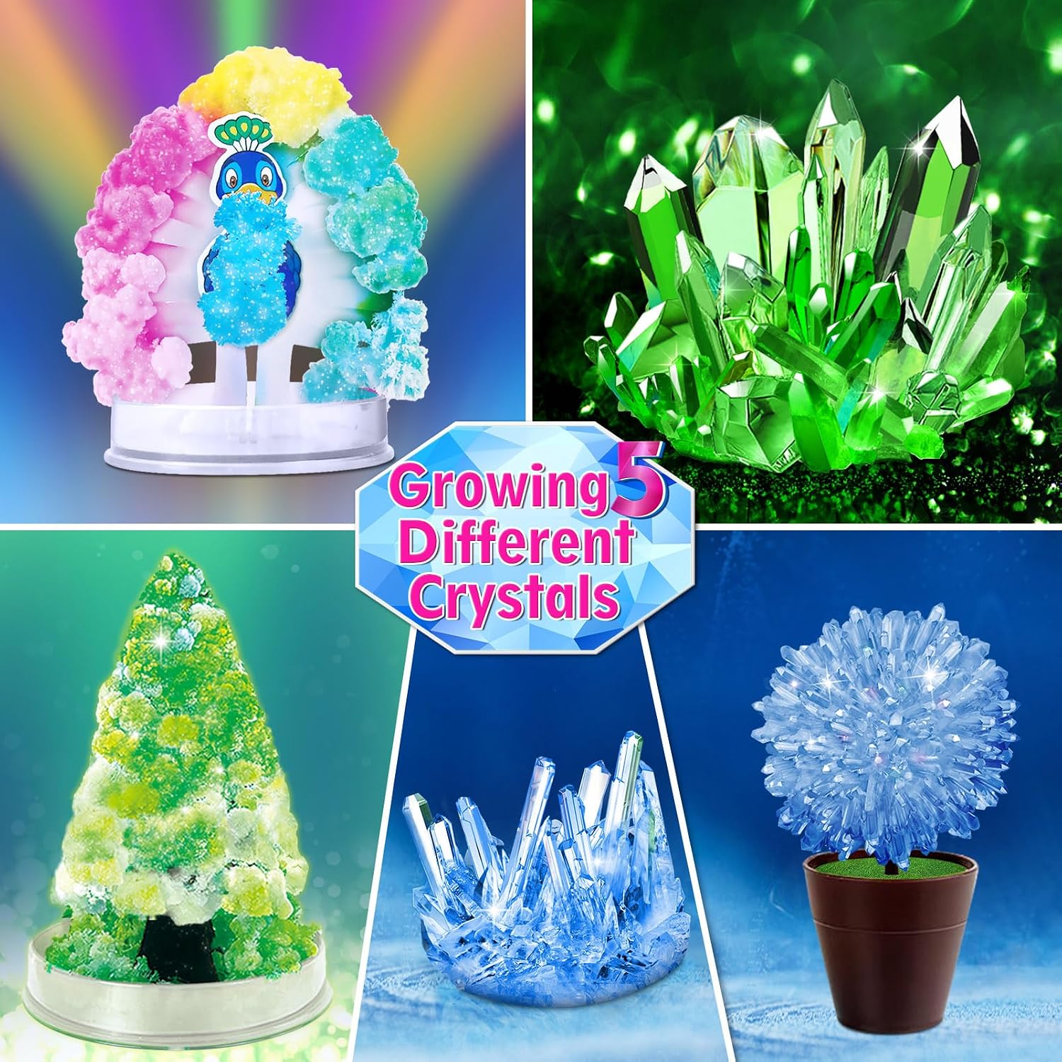 Crystal Growing Experiment Science Kits for Kids | S.T.E.M Projects Learning Educational Toys Gifts Idea for Boys Girls