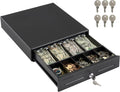 13" Electronic Cash Register Drawer for Point of Sale (POS) System with 4 Bill 5 Coin Cash Tray, Removable Coin