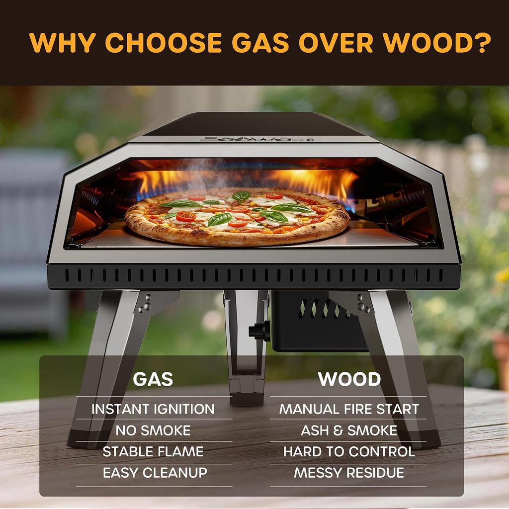 12 inch Gas Pizza Oven Outdoor Propane, Portable Pizza Oven