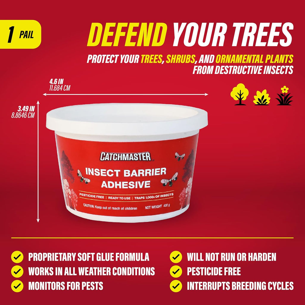 Tree Banding Insect Barrier DIY 15oz Pail, Lanternfly & Ant Traps, Outdoor Adhesive Crawling Insect Trap to Protect