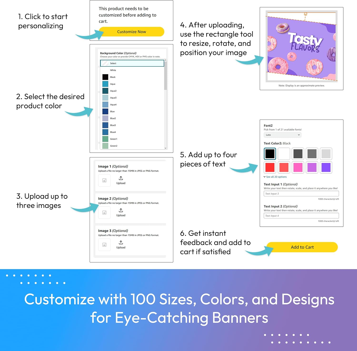 Custom Vinyl Banner Personalized HD Printing for Indoor/Outdoor - Perfect for Business Events, Graduation, Birthdays