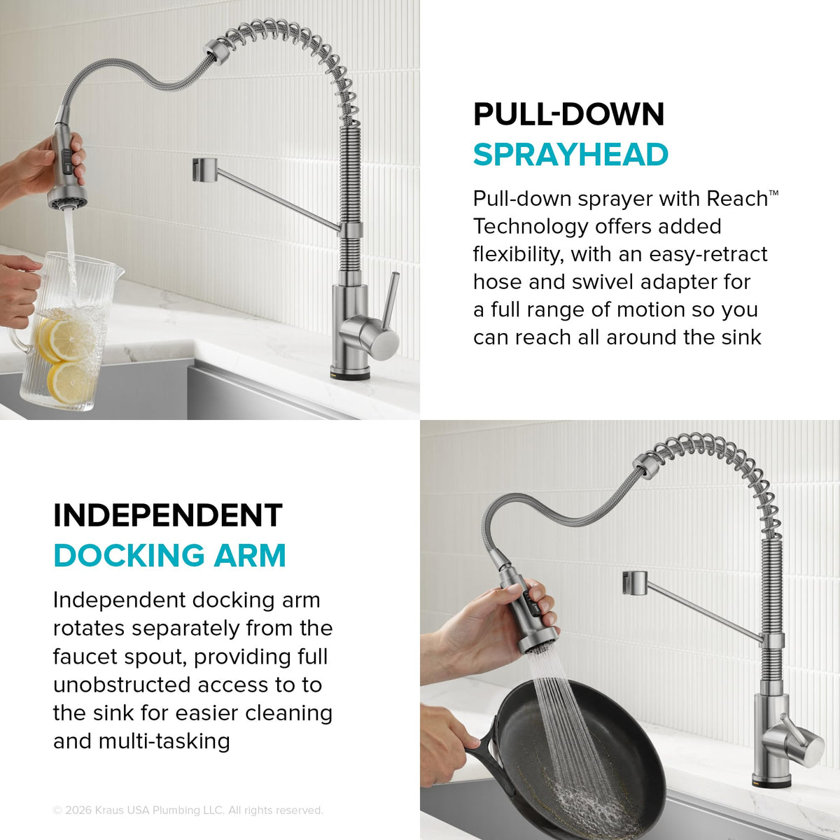 Bolden Touch Kitchen Faucet w/Pull Down Sprayer, Spot-Free Stainless