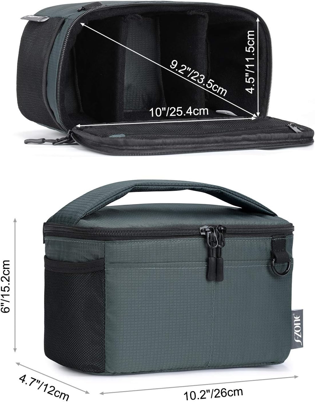 Water Resistant Camera Insert Bag with Sleeve Camera Case | Thicker Padding,Detachable Dividers,Fits in Backpack or