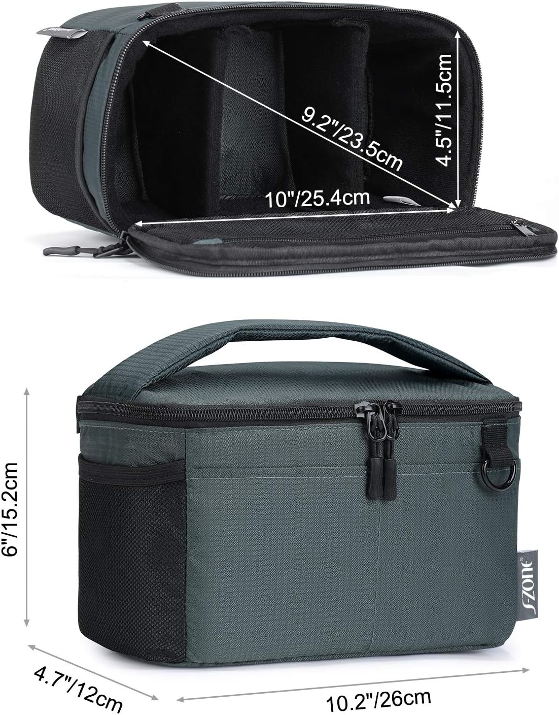 Water Resistant Camera Insert Bag with Sleeve Camera Case | Thicker Padding,Detachable Dividers,Fits in Backpack or