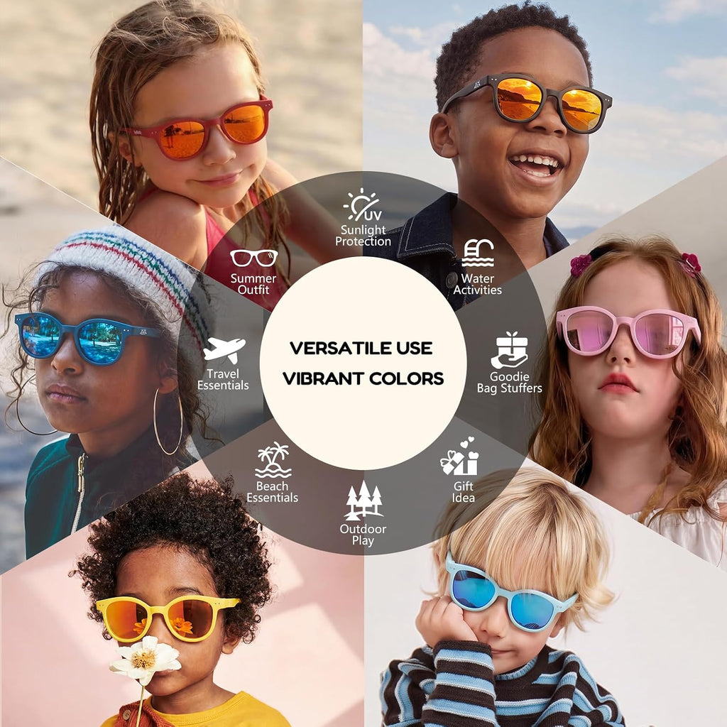 Kids Toddler Sunglasses Age 2-4/3-5 Boys Girls Polarized UV Protection Sun Glasses for Age 2-8
