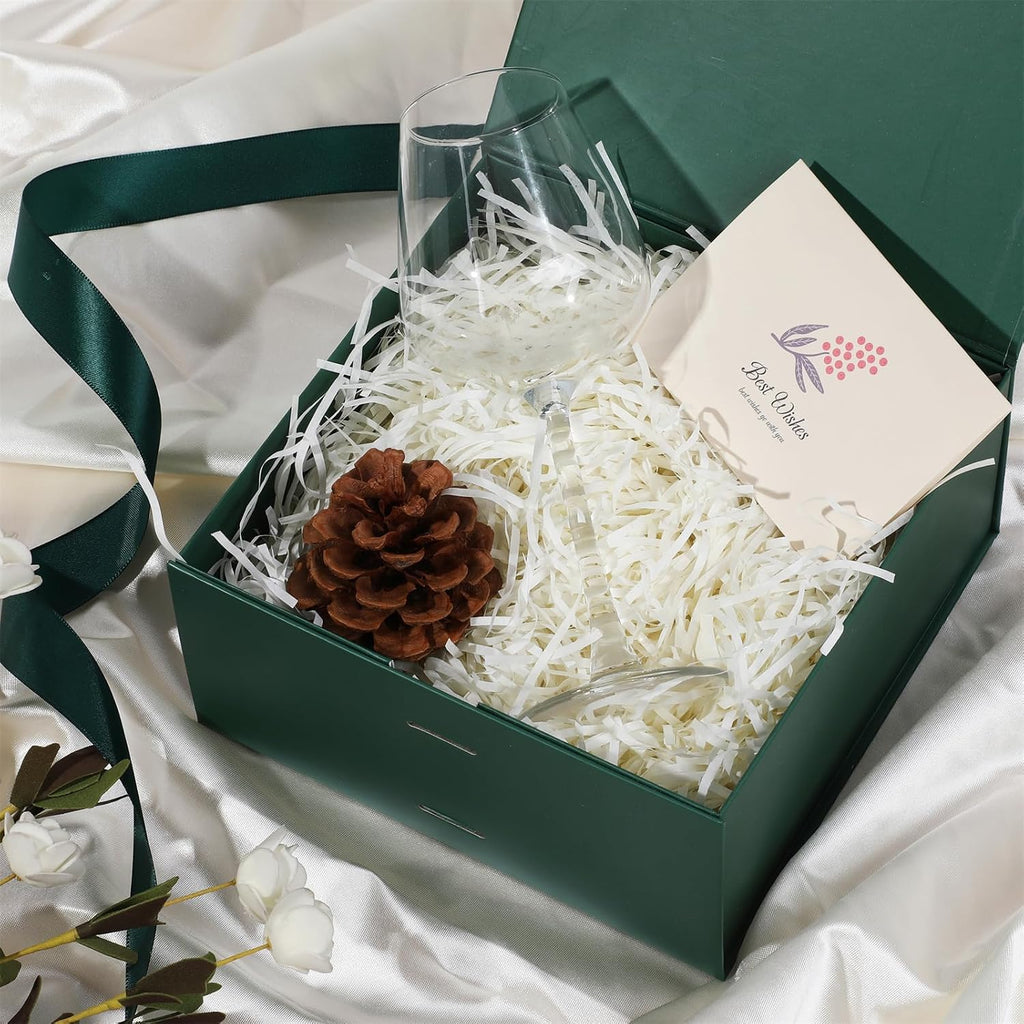 Green Gift Box,14x12x5 Inches Gift Boxes with Lids for Presents with Magnetic Closure and Ribbon for