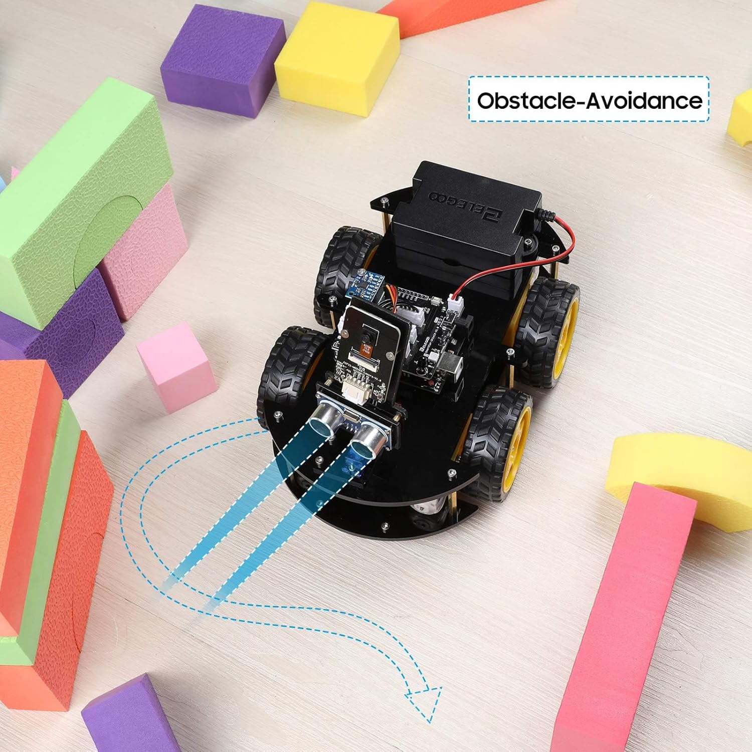 ELEGOO UNO R3 Smart Robot Car Kit V4 for Arduino Robotics for Kids Ages 8-12 12-16 STEM Science Kits Coding Gifts for
