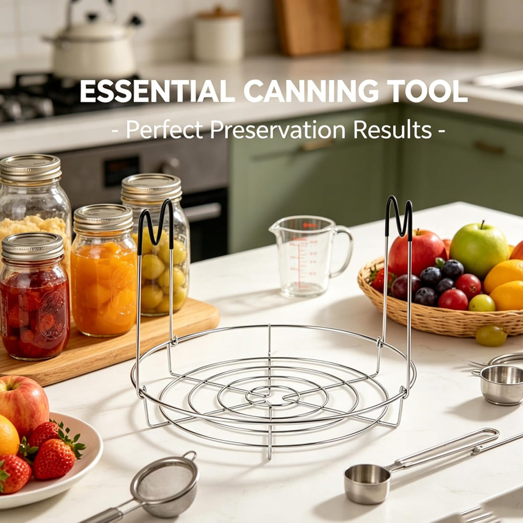 11.8-Inch Canning Rack for Water Bath Canner with Jar Lifter