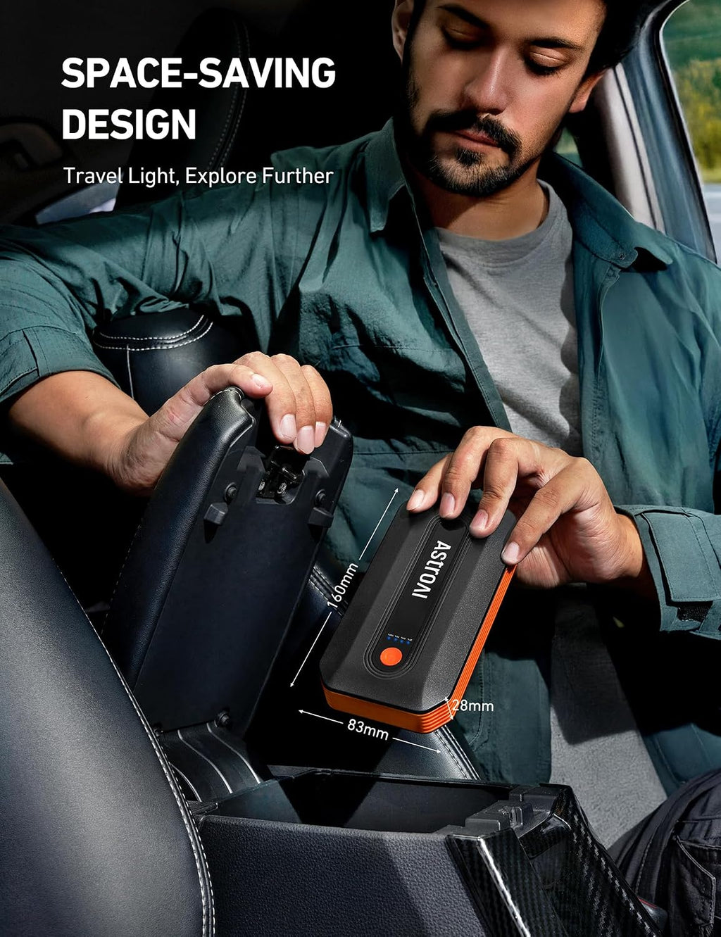 B8 3000A Car Battery Jump Starter, 12V Jump Starter Battery Pack