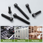 M8-1.25 x 20mm Bolt, 30PCS M8 Hex Socket Head Cap Screws Bolts, 12.9 Grade Alloy Steel, Full Threads, Allen Socket Drive, with Hex Spanner