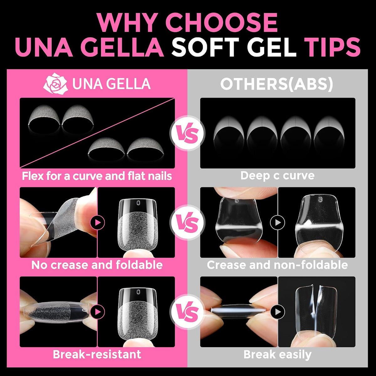 Extra Short Square Nail Tips XS 216pcs Soft Gel Tips