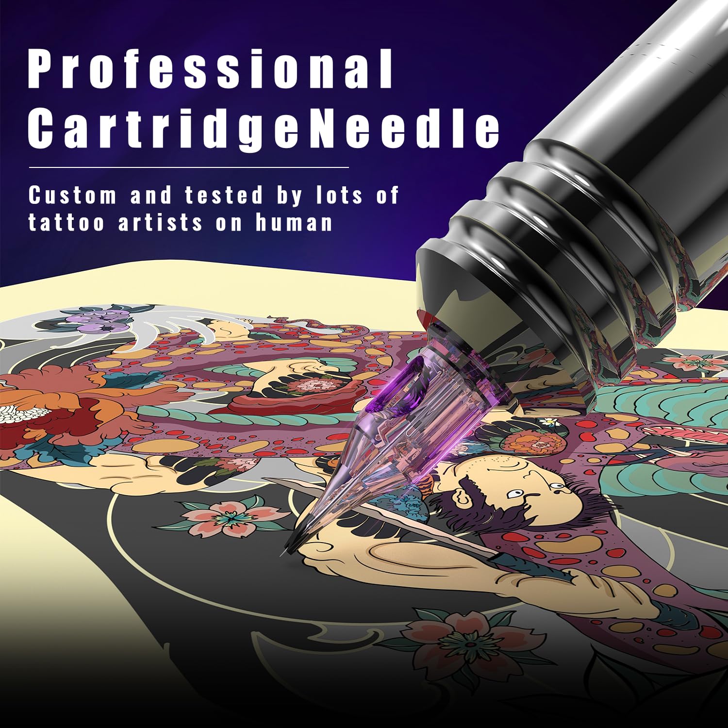 Tattoo Cartridge Needles 20Pcs Assorted Mixed Sizes Round Liner Shader Magnum - 5 Pcs each of Standard 3RL 5RL 7RM
