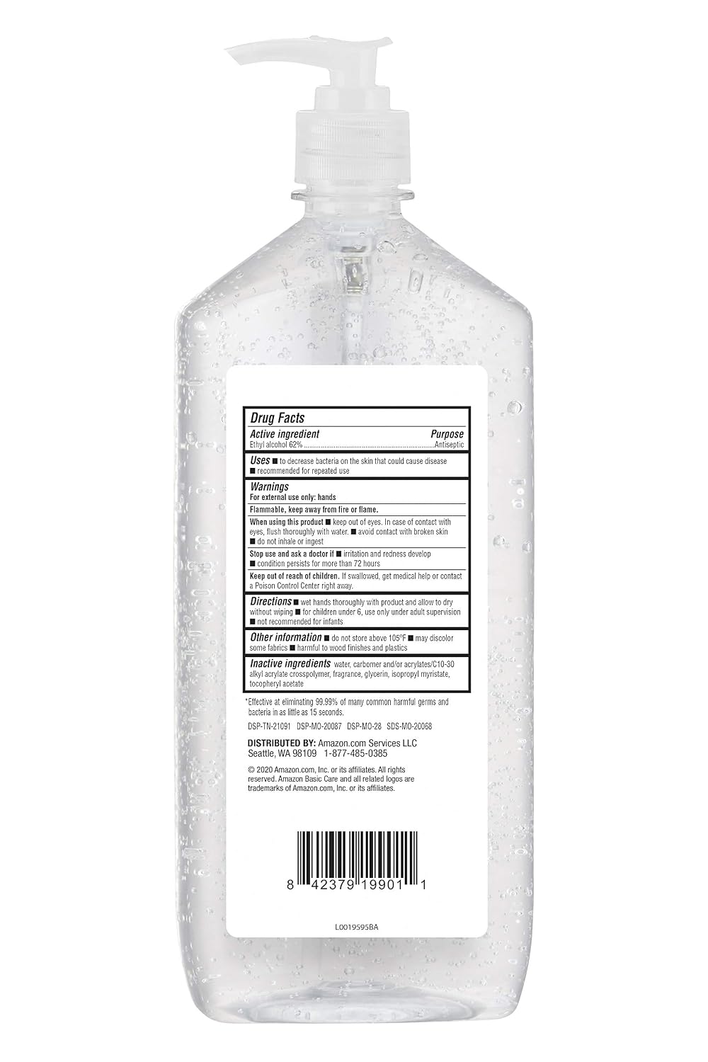 Original Hand Sanitizer with Vitamin E, 62% Ethyl Alcohol, 34 fl oz, 4-Pack