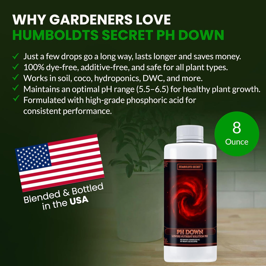 pH Down for Plants | Liquid pH Adjuster and Balancer for Soil Coco Hydroponics | Concentrated Phosphoric Acid