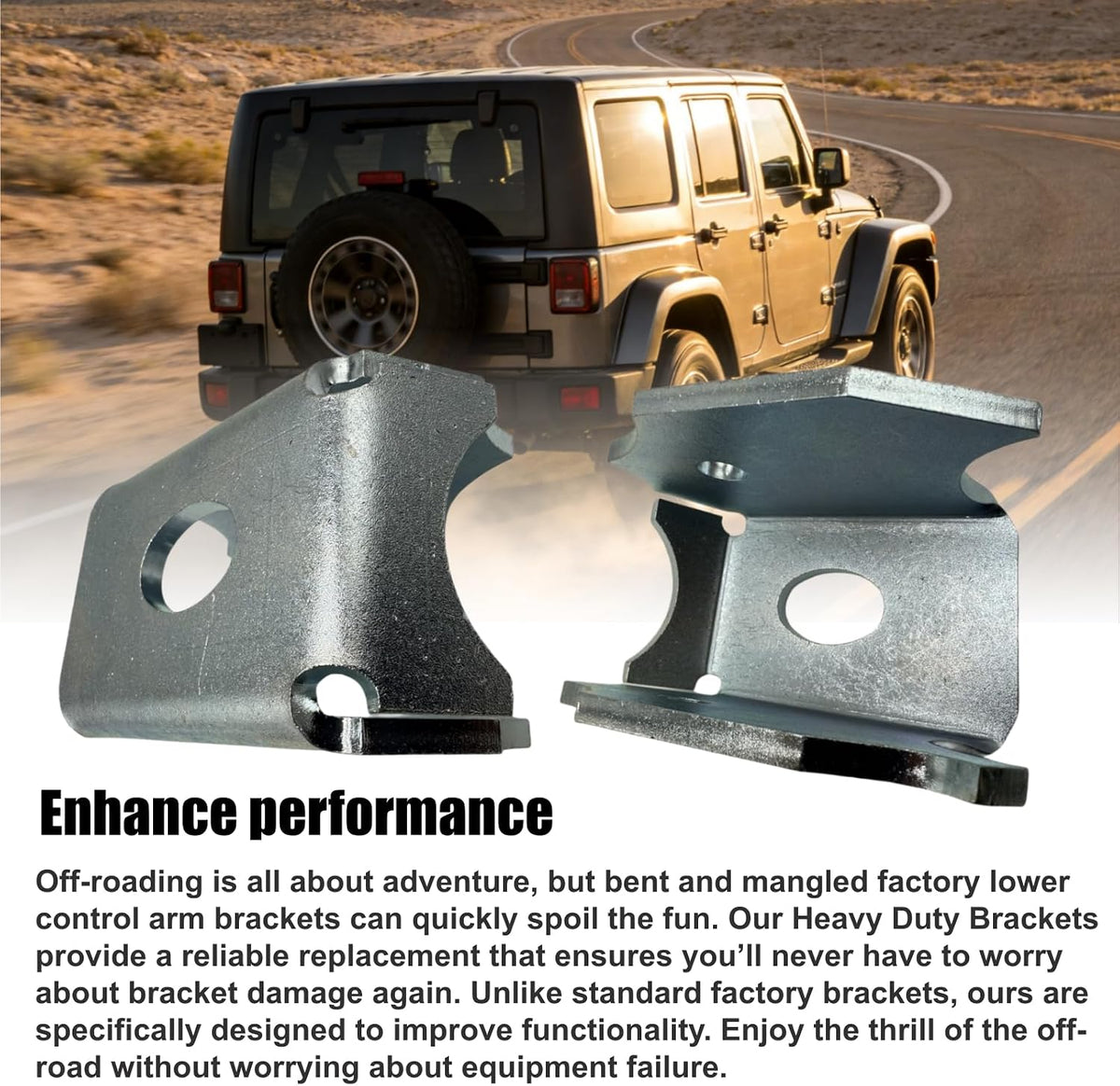 Weld-On Front Lower Control Arm Bracket for 2007-2018 Jeep Wrangler JK JKU