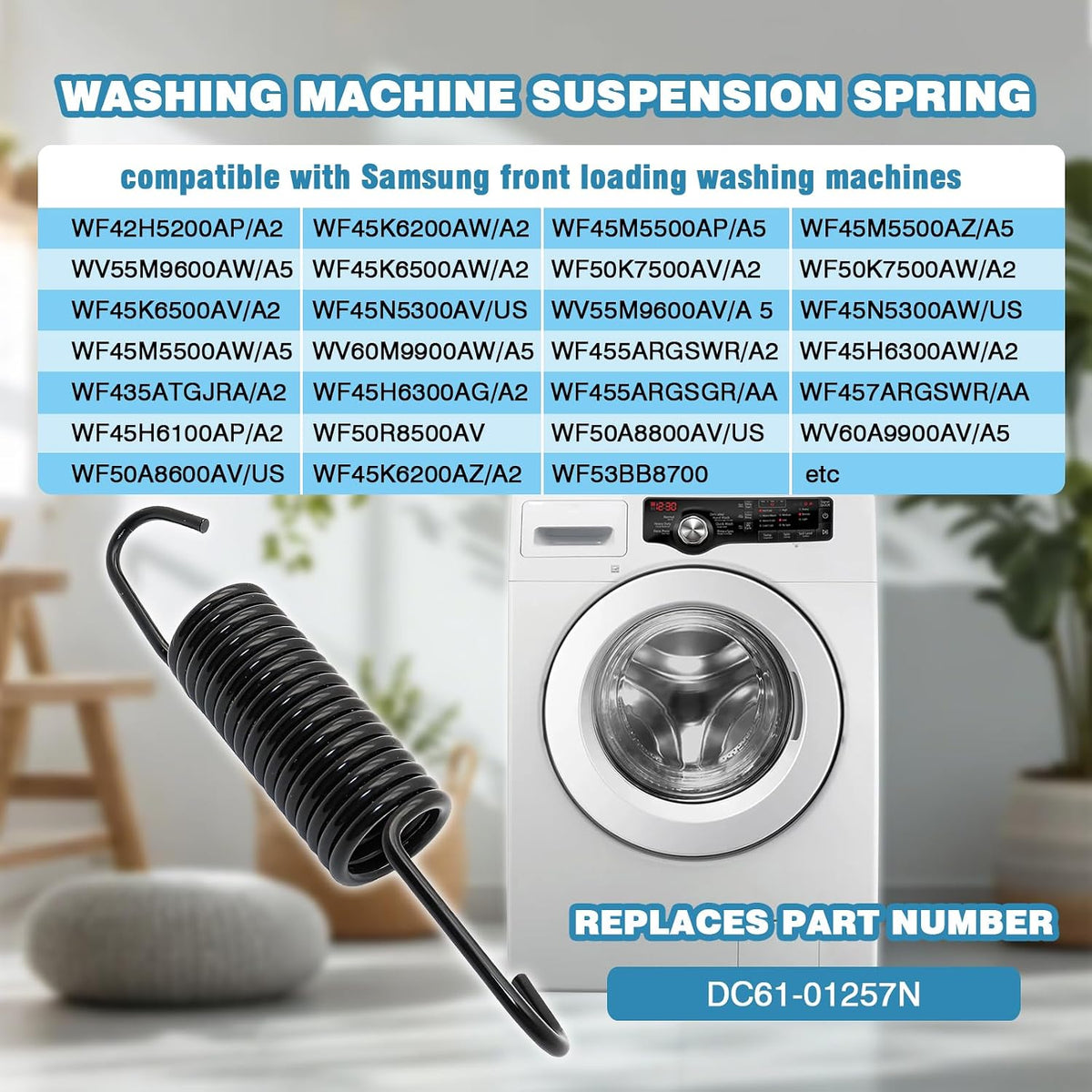 DC61-01257N Suspension Spring Fit Samsung Front Load Washers WF50R8500AV(1