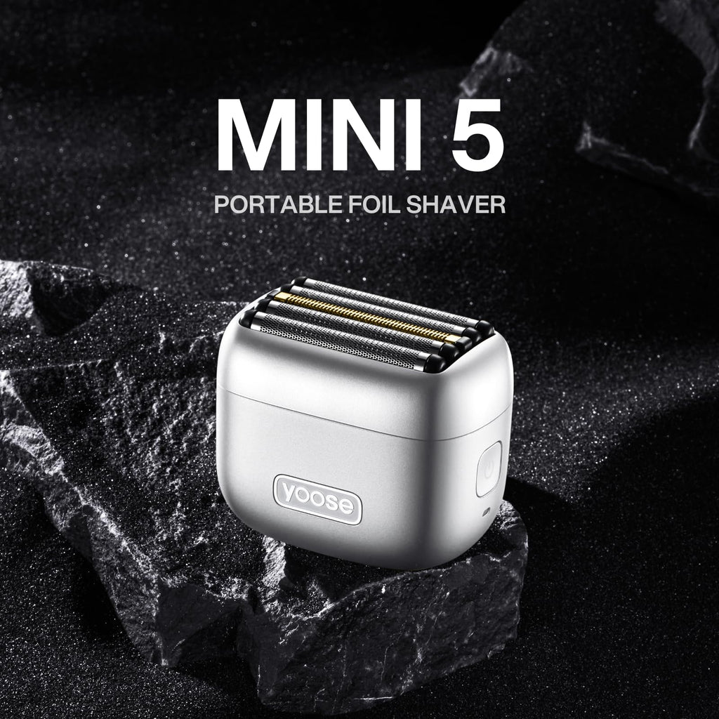 MINI5 Foil Shaver, Portable Electric Razor for Men, Silver
