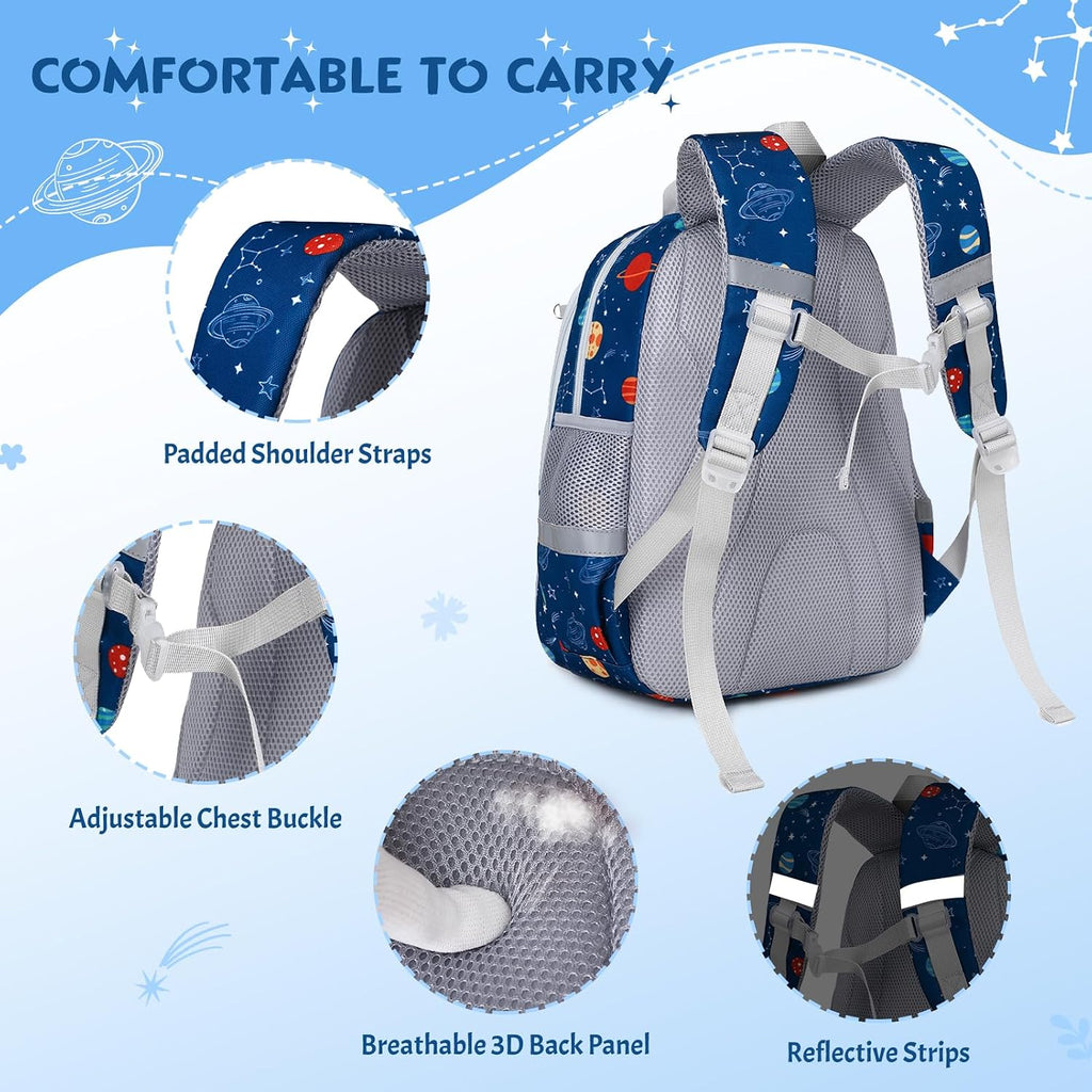 Backpack for Boys 5-8 - 15inch Luminous Lightweight Boys Backpack for School Travel Daycare - Durable Kids Backpack