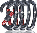 Climbing Carabiner Clips,Locking Carabiner for Camping,Rescue,Hunting | UIAA Certified 25KN Climbing Carabiner,Screw