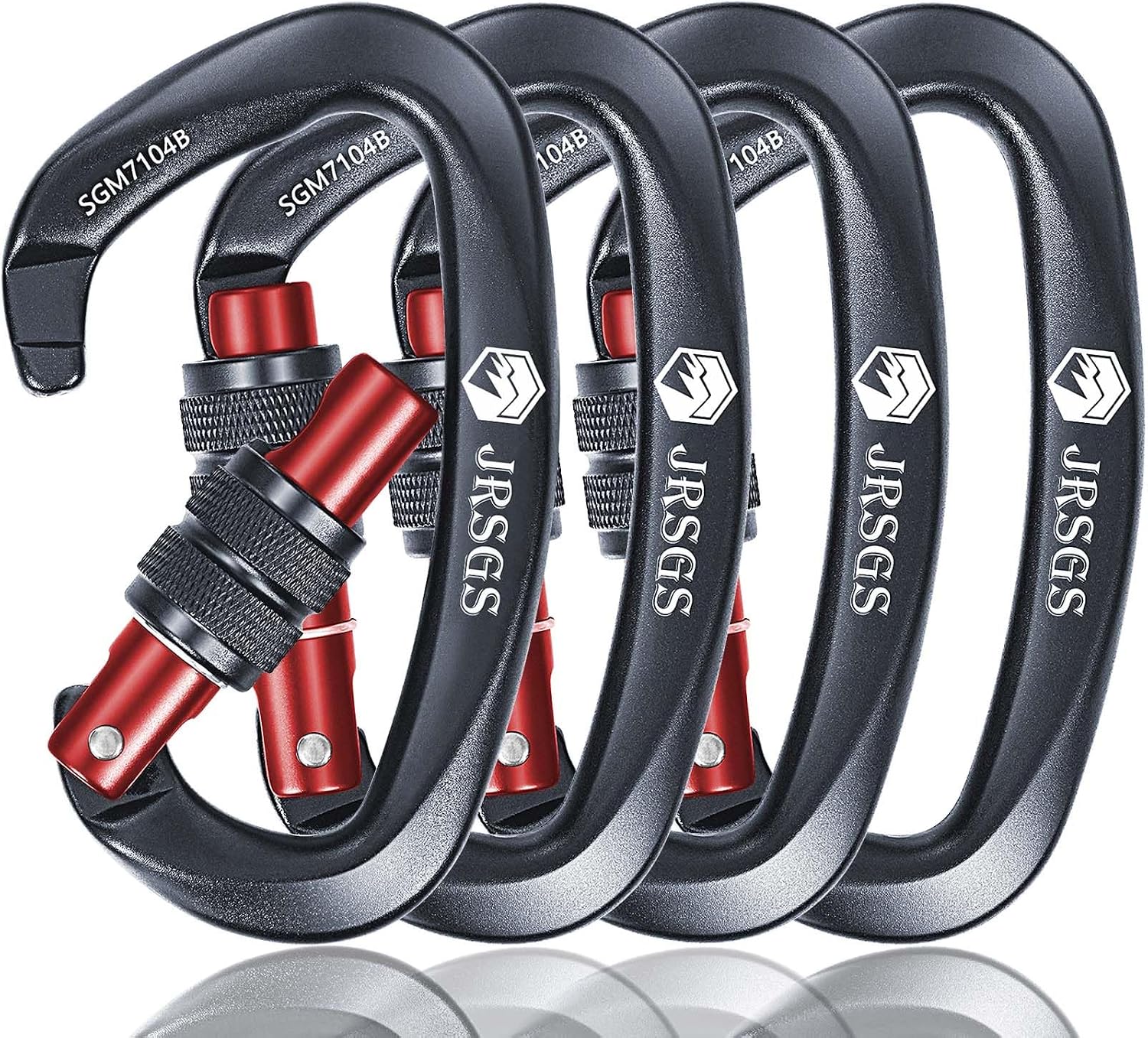 Climbing Carabiner Clips,Locking Carabiner for Camping,Rescue,Hunting | UIAA Certified 25KN Climbing Carabiner,Screw